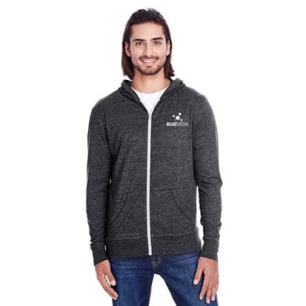Heather Charcoal Zip Hoodie