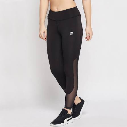 Mesh-Panel Performance Leggings