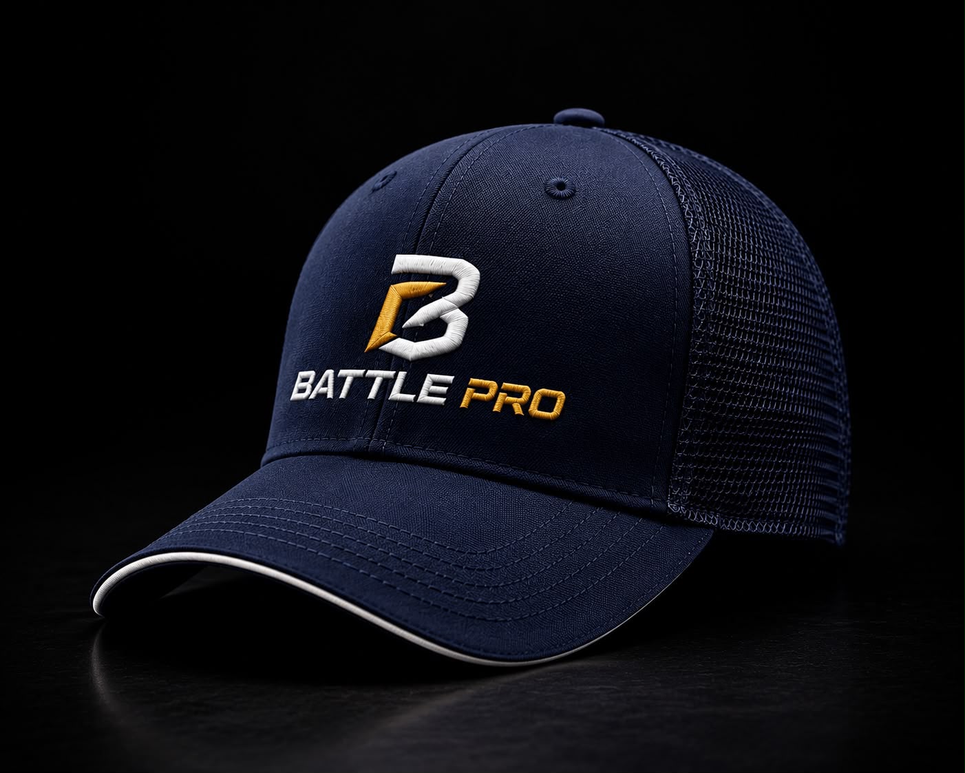 Navy & White Trucker Cap