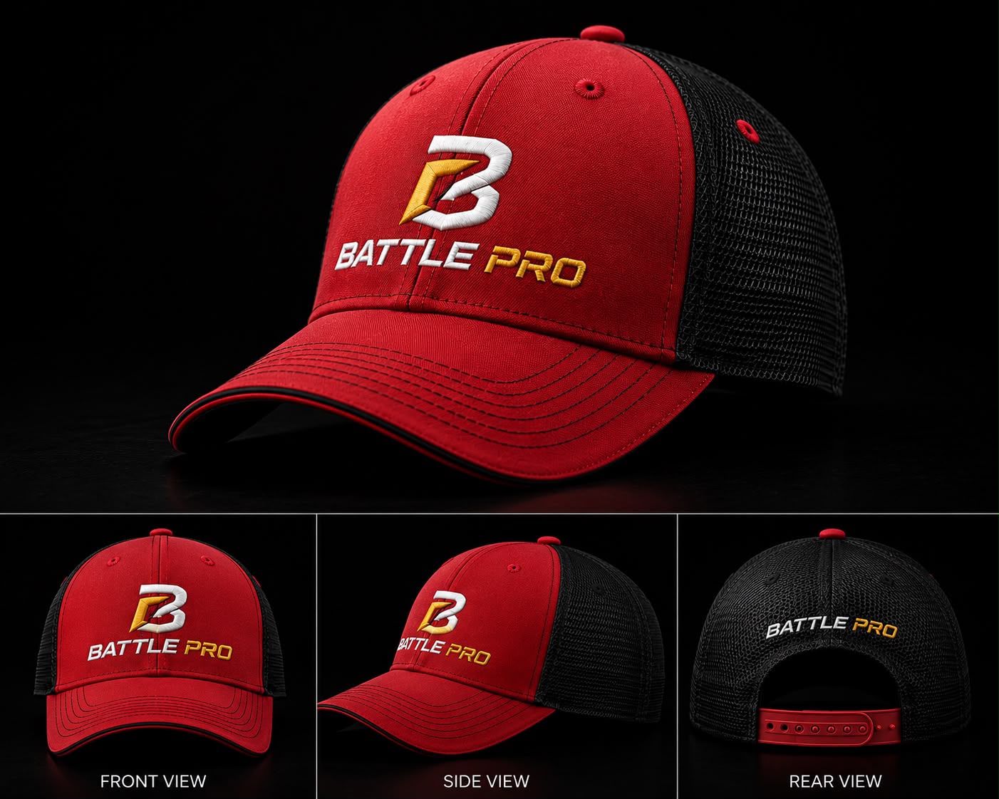 Red & Black Trucker Cap