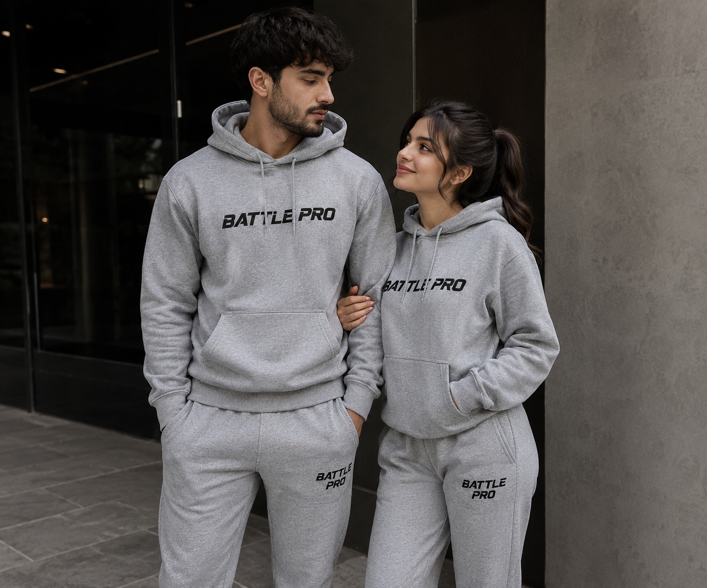Heather Grey Hoodie Tracksuit