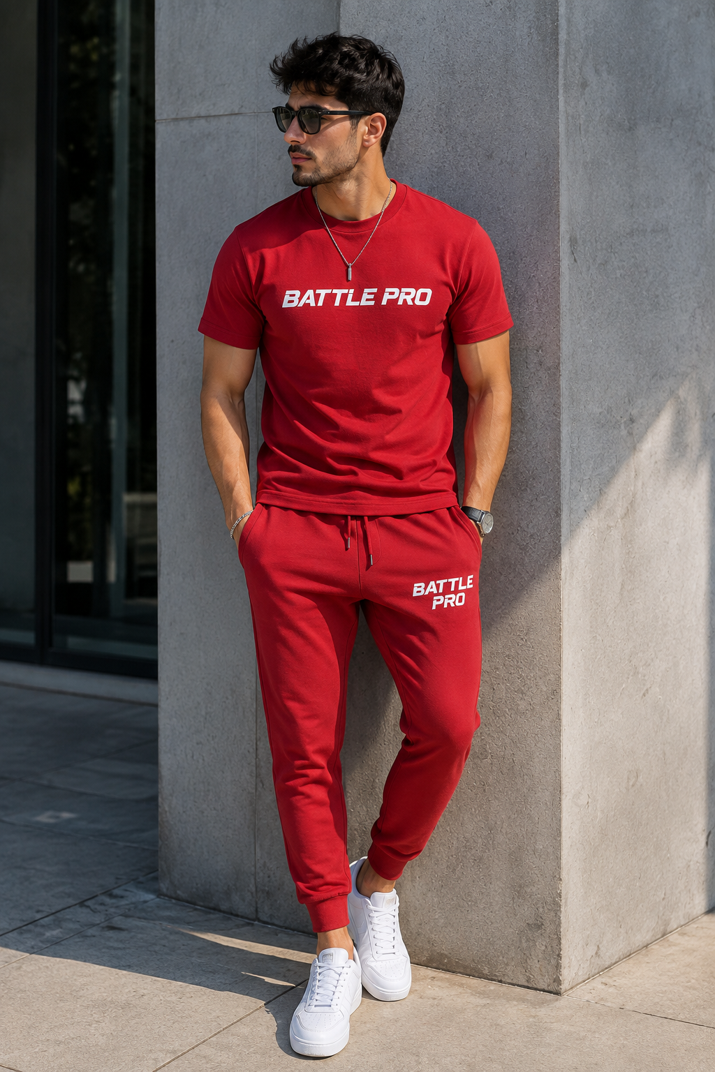 Crimson Jogger Set