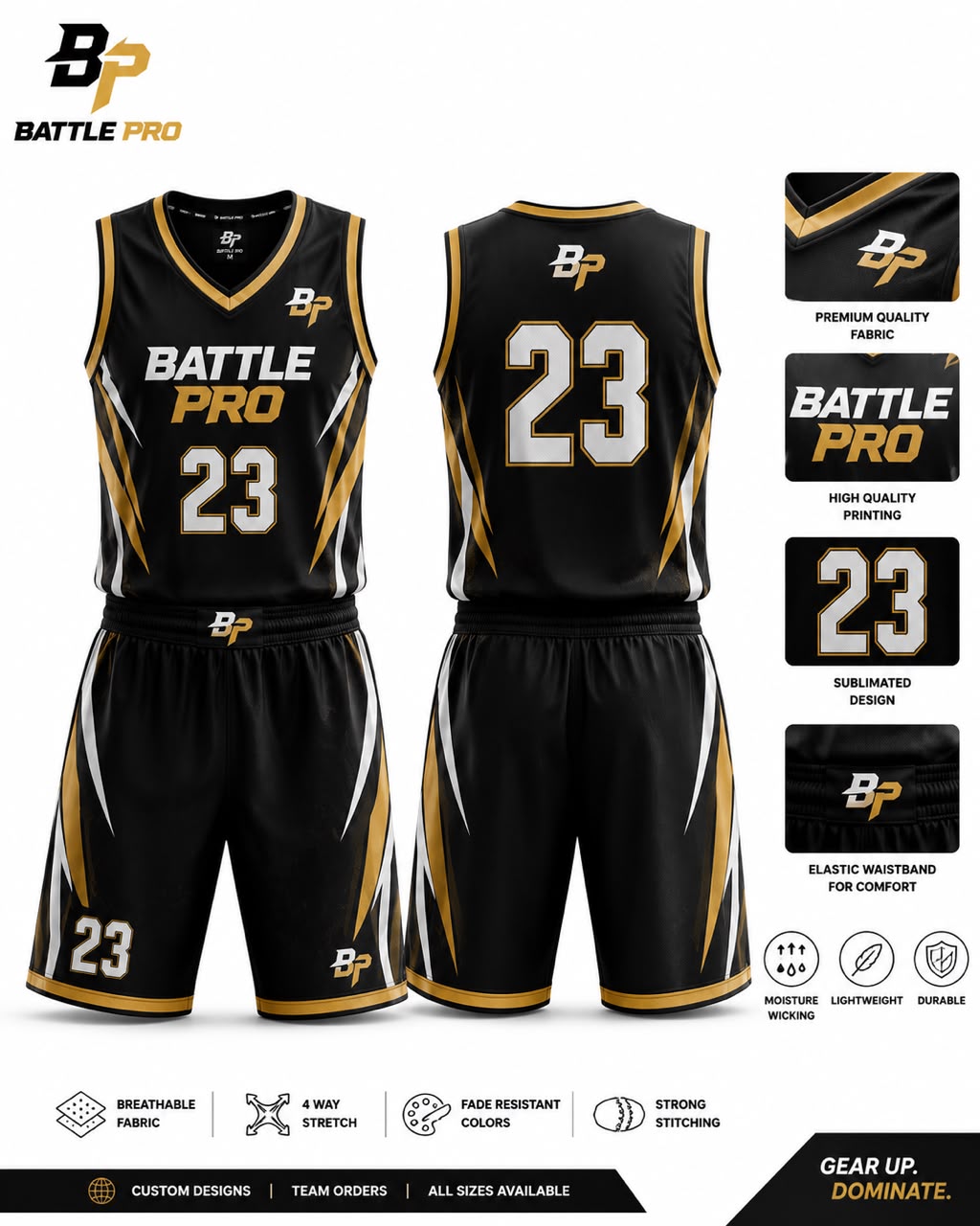 Onyx Sleeveless Uniform Set